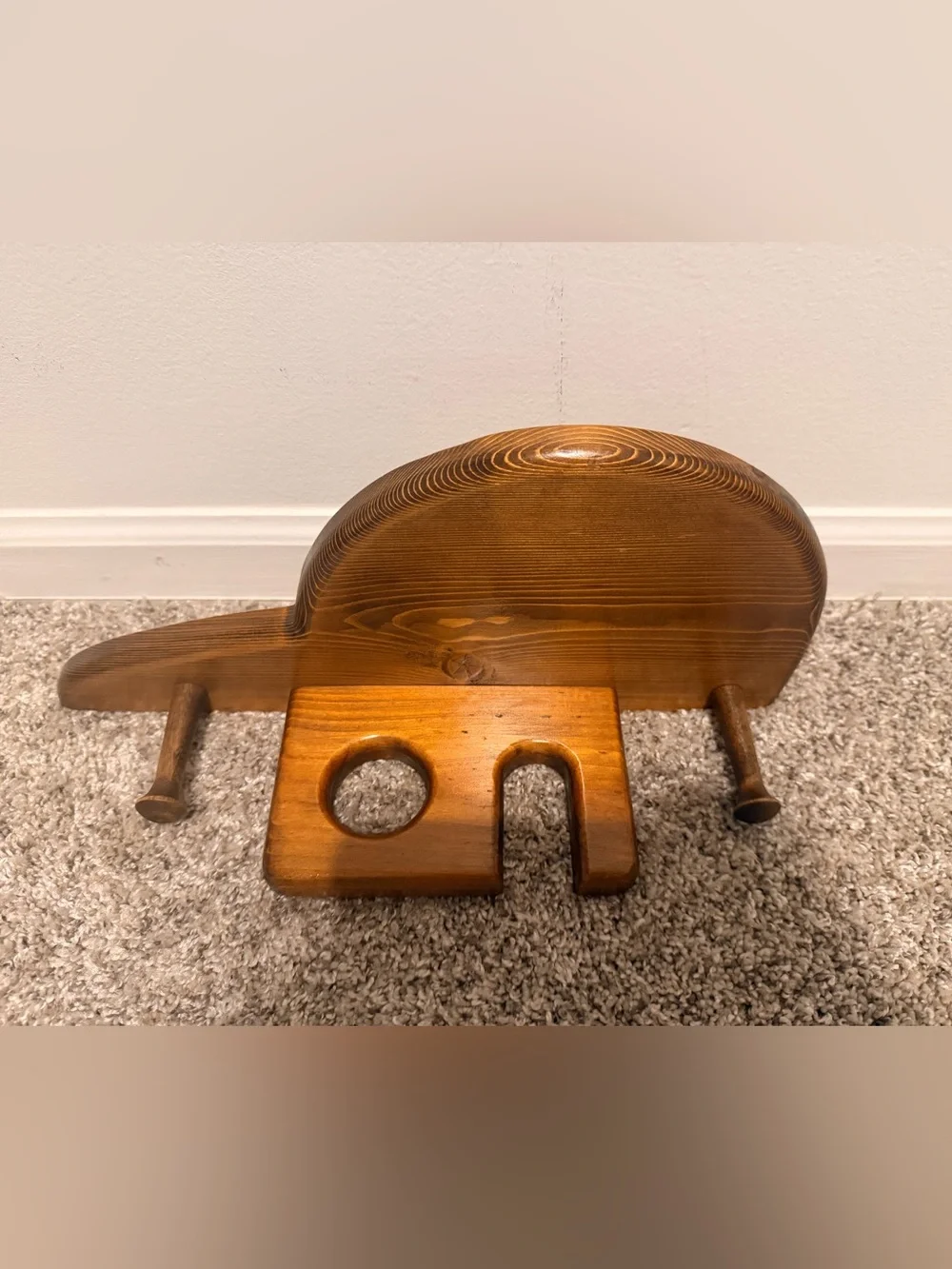 Vintage Baseball Cap-Shaped Wooden Wall Organizer Bat, Ball & Glove Holder